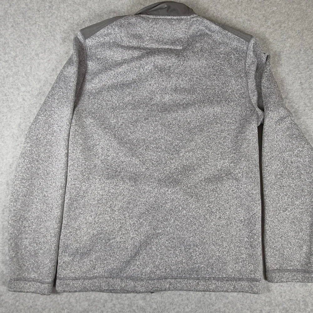 Banana Republic Zip Sweater Jacket Mens Large Gray Marl Mixed Media